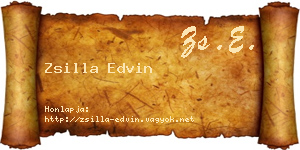 Zsilla Edvin névjegykártya